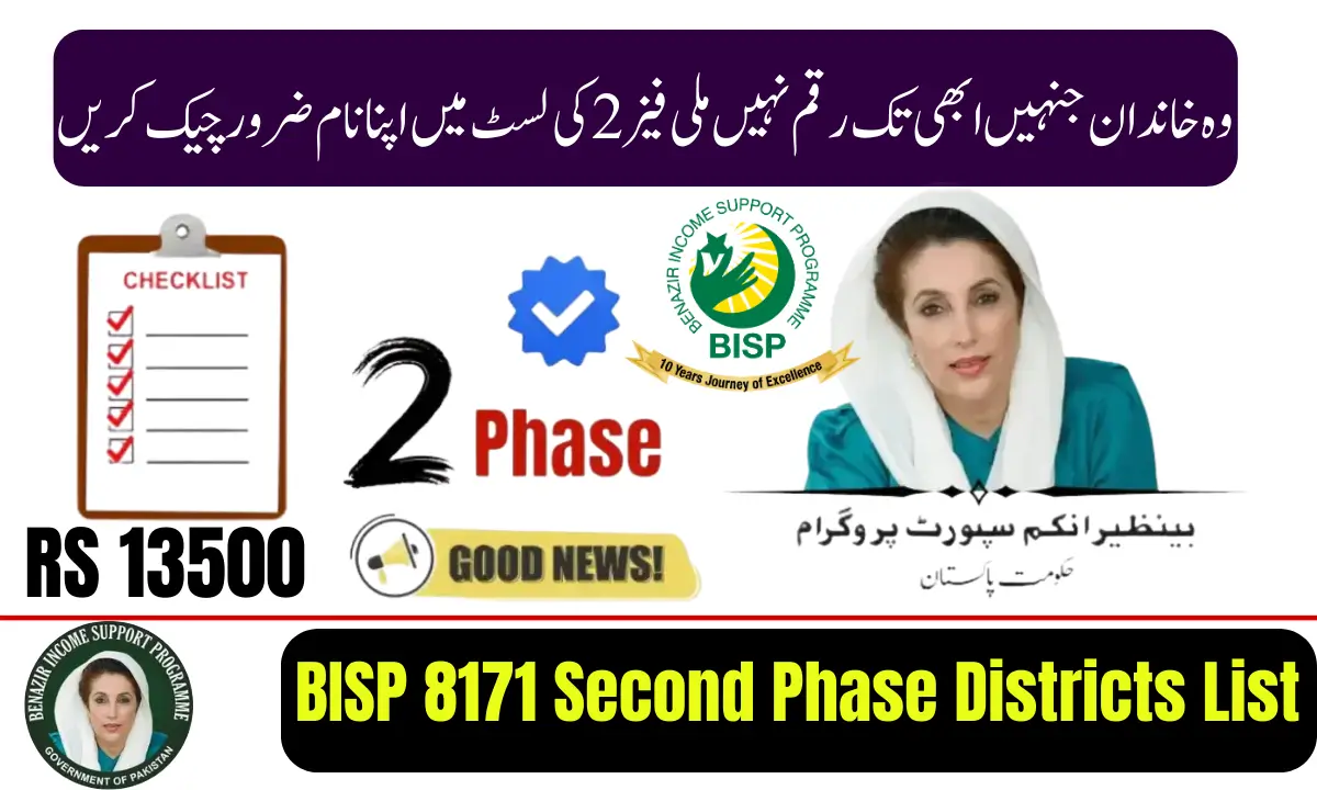 BISP 8171 Second Phase Districts List